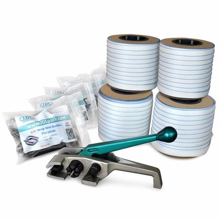 IDL PACKAGING 3/4" Professional Cord Strapping Kit, 1000 Ft. Tensioner WCSK.34.1000